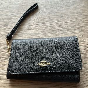 black coach wristlet